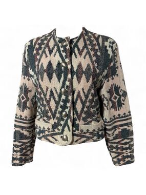 Silverado New Mexico Aztec Western Multicolor Blazer Size Small